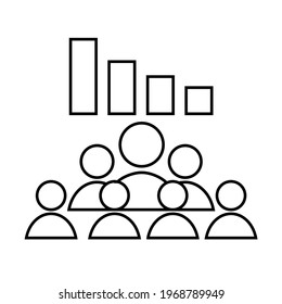 Demography icon vector. fertility illustration sign. birthrate symbol or logo.