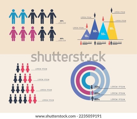 Demography and infographic chart icons