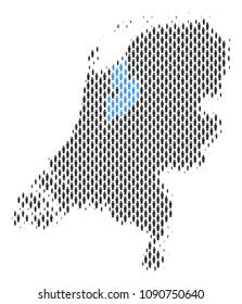 Demography Netherlands map people. Population vector cartography composition of Netherlands map designed of human items. Social plan of national community. Demographic abstract halftone map.