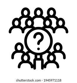 demography researcher line icon vector. demography researcher sign. isolated contour symbol black illustration