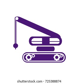 Demolish tractor icon vector