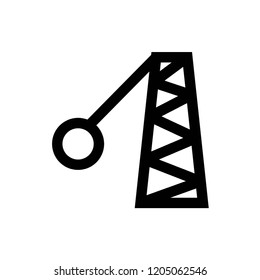 demolishing, tool and construction set editable outline  icon build on grid system for us as user interface icon