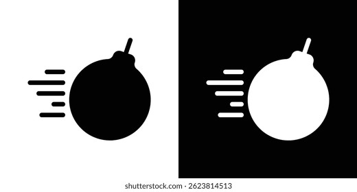 Ícone de bola de demolição para design de interface do usuário do aplicativo móvel da Web de logotipo.