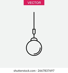 Demolition ball icon Thin line illustration vector on white background..eps