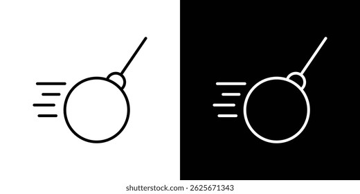 Colección de Vector de icono de bola de demolición. ilustración de signo de Vector