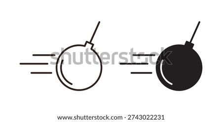 Demolition ball icon vector Illustration and outline Icons. vector silhouette.