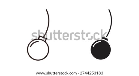 Demolition ball icon vector Illustration logo template pack