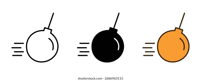 Abrissball-Ikone, Vektor. Wracking Ball, Konstruktionssymbol. Vektorgrafik.
