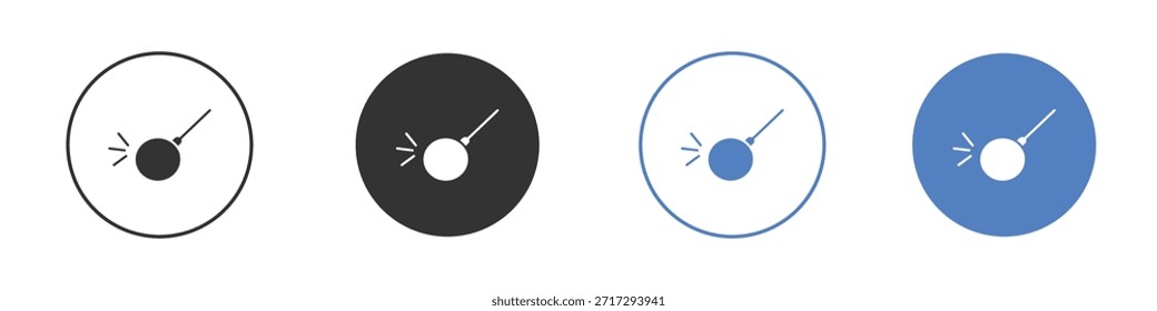 Abrisskugelsymbol für Webdesign. Pixel perfekte flache Symbole
