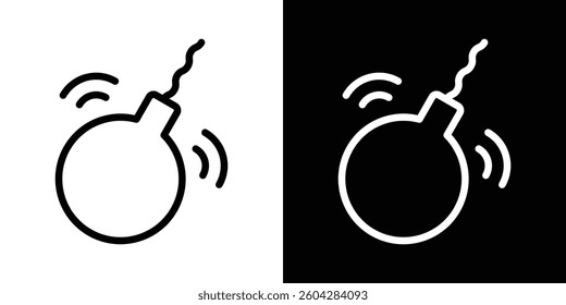 Demolition ball icons vectors set in stroke line style.