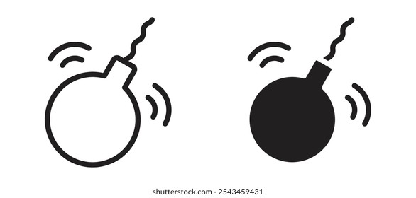 Demolition ball vector icon set in black.