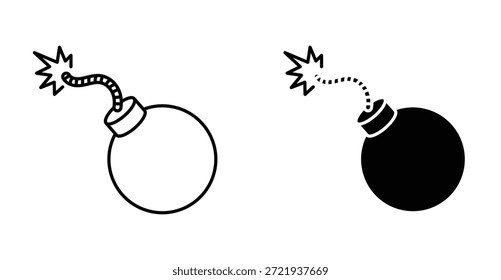 Demolition bomb line icon. Line with editable stroke and flat for Web