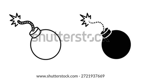 Demolition bomb line icon. Line with editable stroke and flat for Web