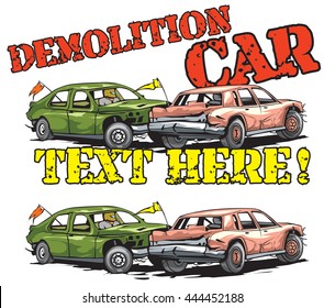 Demolition Car Derby Logo Example