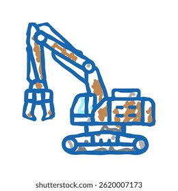 demolition construction car vehicle doodle icon sketch vector. demolition construction car vehicle sign. isolated symbol illustration
