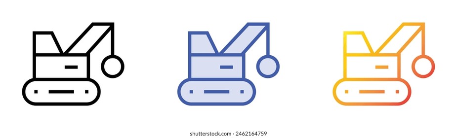 Abrisskransymbol. Lineares, blaues Füllungs- und Verlaufsstil-Design auf weißem Hintergrund