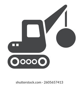 Demolition icon design template flat isolated illustration