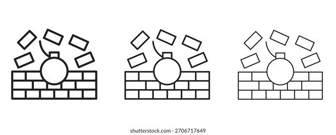 Abrisssymbol mit Umrissart, Vektorgrafik-Designs