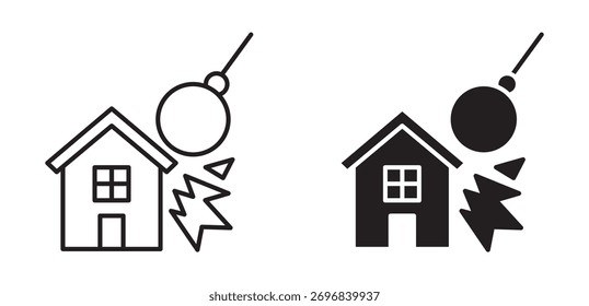 Abriss-Icon-Set, Vektorgrafik .