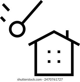demolition icon. Thin linear style design isolated on white background
