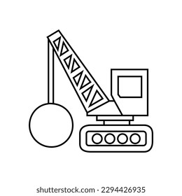 Abbruchsymbol-Vektorgrafik. Bauzeichen. Vernichtungszeichen oder -logo.