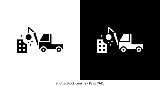 Ilustración vectorial de iconos de demolición - iconos vectoriales de estilo negro de alta calidad