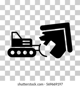 Demolition icon. Vector illustration style is flat iconic symbol, black color, transparent background. Designed for web and software interfaces.