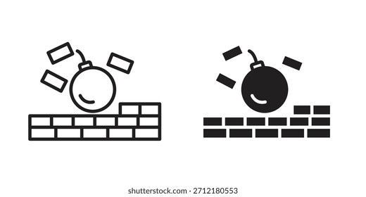 Abrisssymbol in Vektor. Logotyp