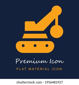 Demolition premium material ui ux isolated vector icon in navy blue and orange colors