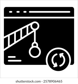 Demolition Site Icon Element For Design