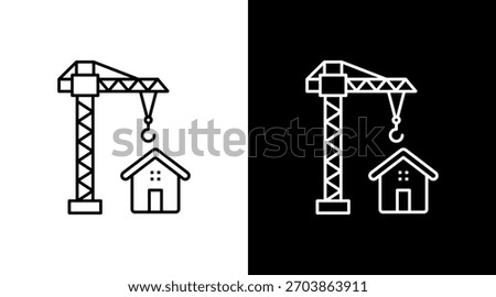 Demolition White Icon Set Design
