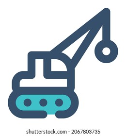 demolition wrecking ball for construction icon lineal