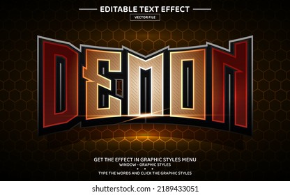 Demon 3D editable text effect template