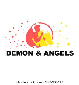 Demon And Angels Logo Design Vector
