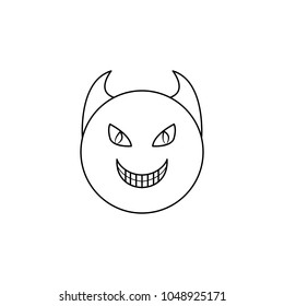 demon autarch icon. Element of angel and demon icon for mobile concept and web apps. Thin line  icon for website design and development, app development. Premium icon on white background