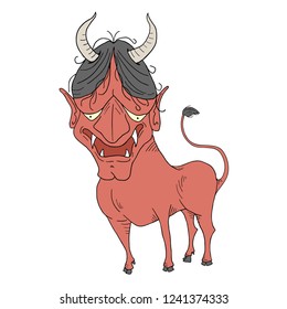 demon bull illustration