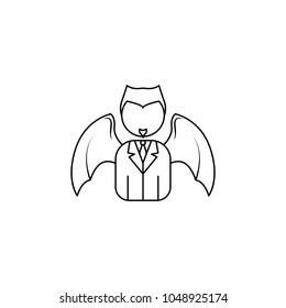 demon business man icon. Element of angel and demon icon for mobile concept and web apps. Thin line  icon for website design and development, app development. Premium icon on white background