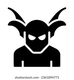 demon character silhouette style icon