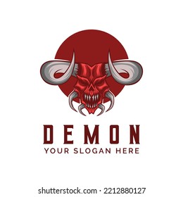 Demon Devil Head Logo Vector Mascot template