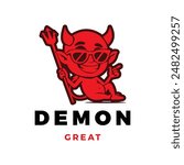 Demon or Devil Icon Logo Design Template