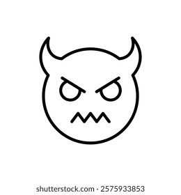 Demon devil icon simple vector symbol