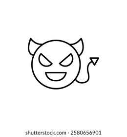 Demon devil icon Vector logo set flat