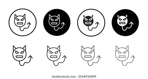 Demon devil icon web design in vector