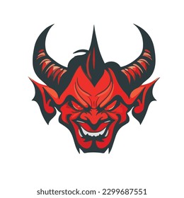 Demon Devil Mascot Icon Illustration art  