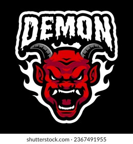 DEMON DEVIL MASCOT LOGO DESIGN