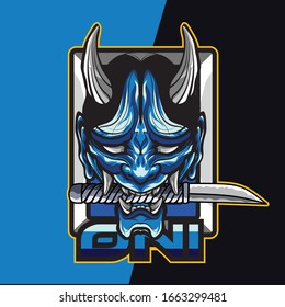 demon e sport logo and mascot gaming