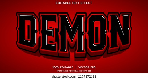 Demon editable text effect template