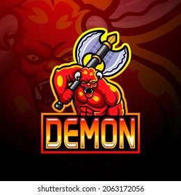 Demon esport logo mascot design