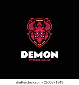 Design de logotipo de mascote de esportes de demo