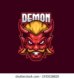 Demon E-sports Mascot Logo Template